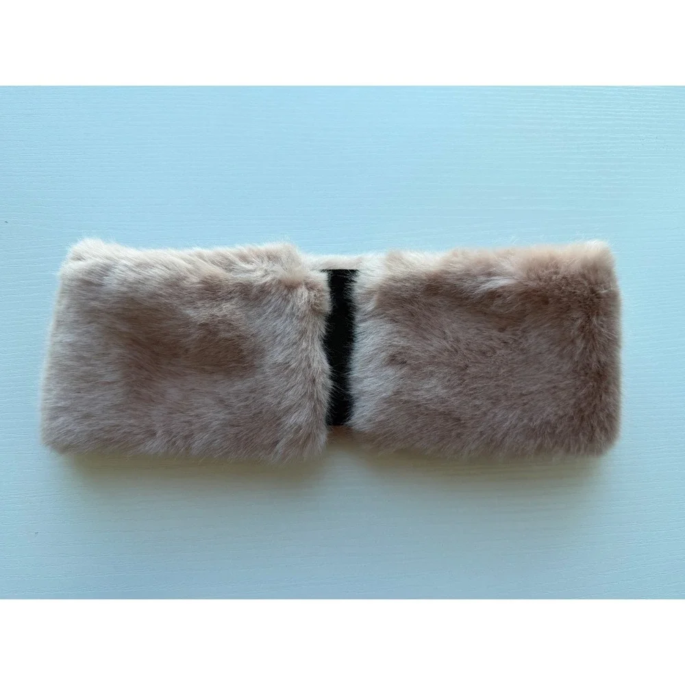 H&M Faux‎ Fur Headband Ear Warmer Dusty Rose Mauve One Size